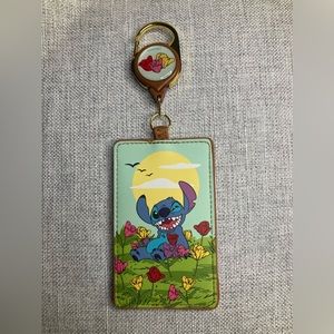 Loungefly Disney Lilo & Stitch Flowers Retractable Lanyard